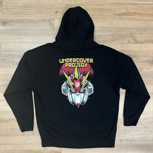 Undercover Prodigy Men's XL Robot Machine Head Graphic Hoodie Sweatshirt Black - Picture 1 of 4
